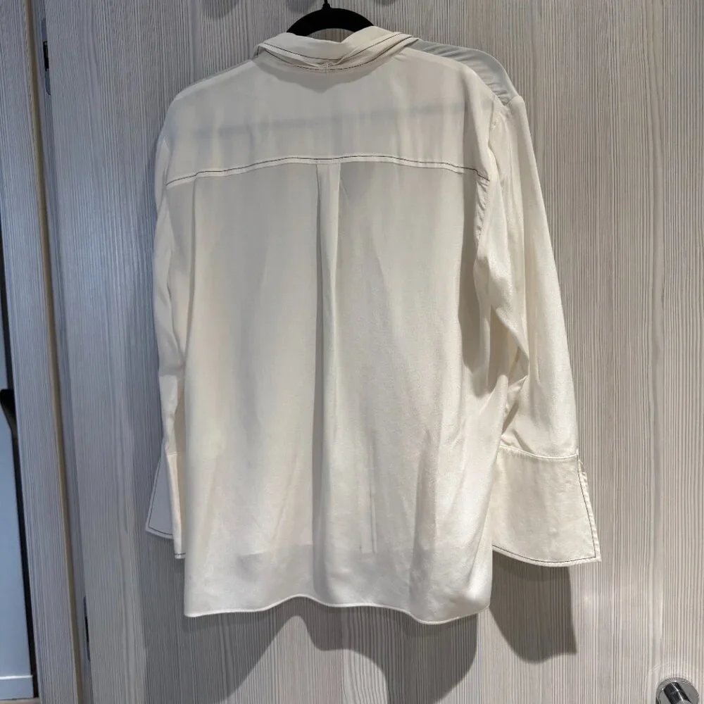 Alice + Olivia Ivory Blouse with Tie Detail - Picture 6 of 13
